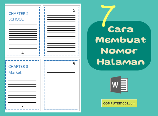 7 Cara Membuat Dan Mengatur Posisi Nomor Halaman Di Word