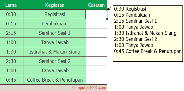 Salin data dan hasil formula di kotak komentar