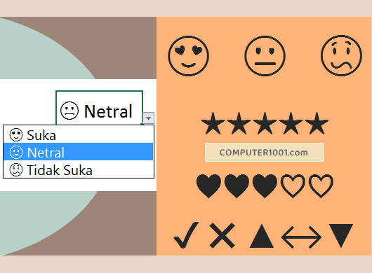 Cara Membuat Drop Down List Simbol di Excel – Computer 1001