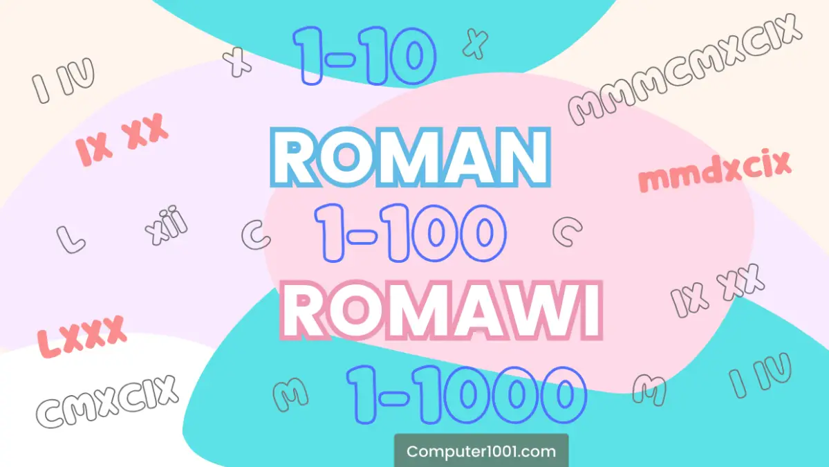 Cara Membuat Angka Romawi di Excel & Google Sheets 1-10 1-100 1-1000