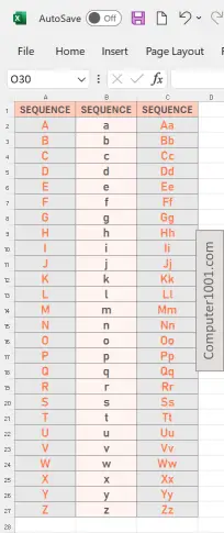 Cara Membuat Abjad Otomatis dengan Rumus SEQUENCE Excel & Google Sheets