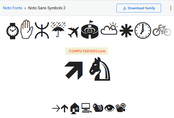 Noto sans symbols