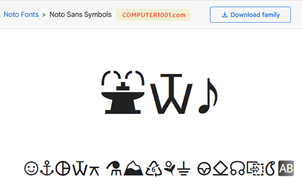 Noto sans symbols