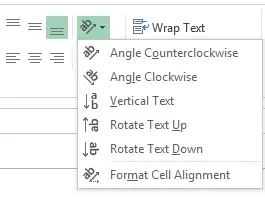 Orientation Excel