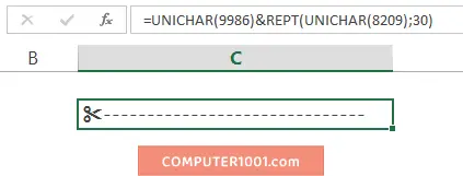 Rumus Excel Tanda Gunting