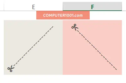 Tanda Gunting Excel Diagonal