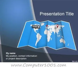 26 Template Powerpoint Gambar Peta Computer 1001