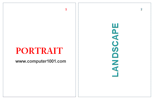 Cara Membuat Nomor Halaman Portrait Di Halaman Landscape Word Computer 1001